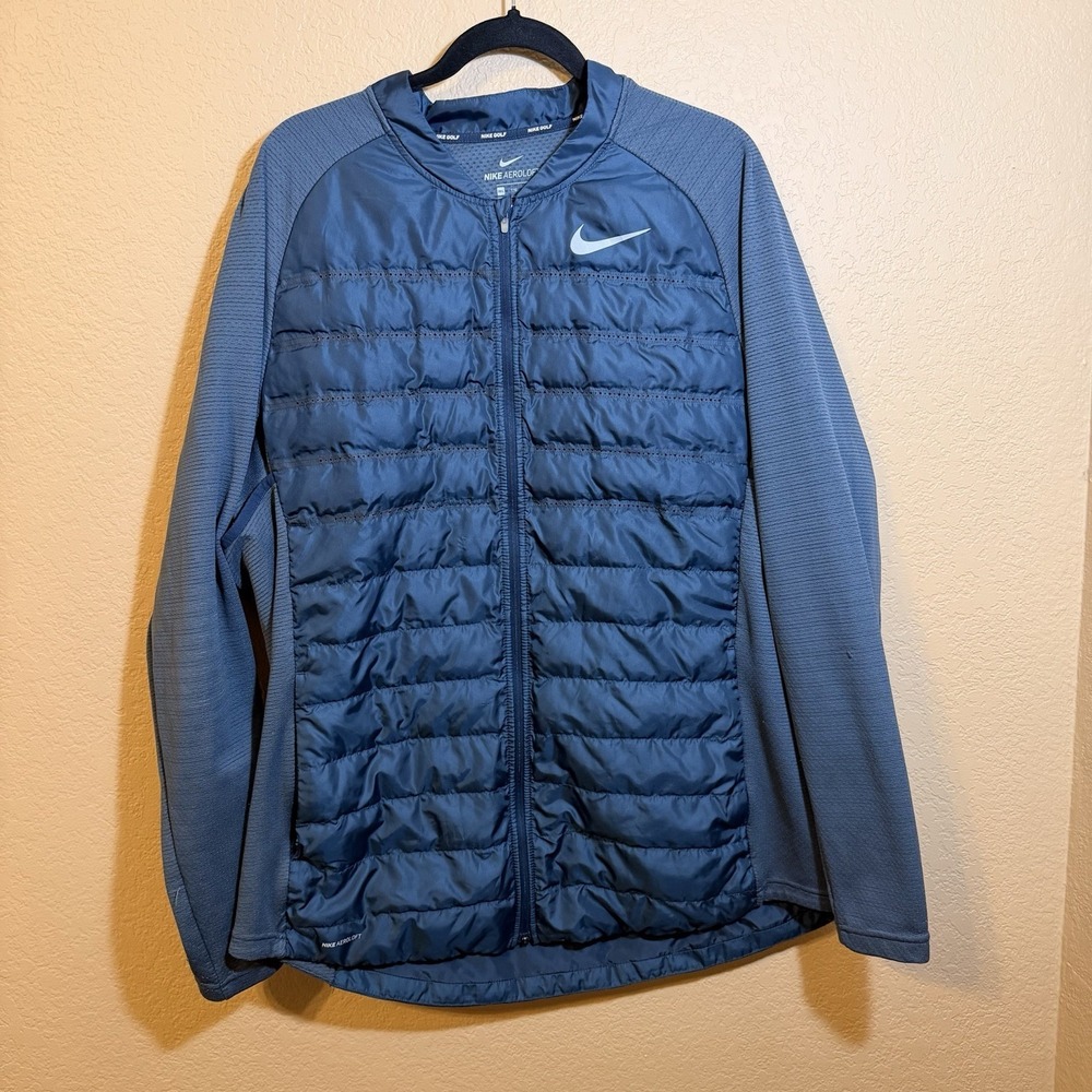 Nike Aeroloft Jacket Mens XXL Golf Hybrid Insulated Full Zip HyperAdapt Blue